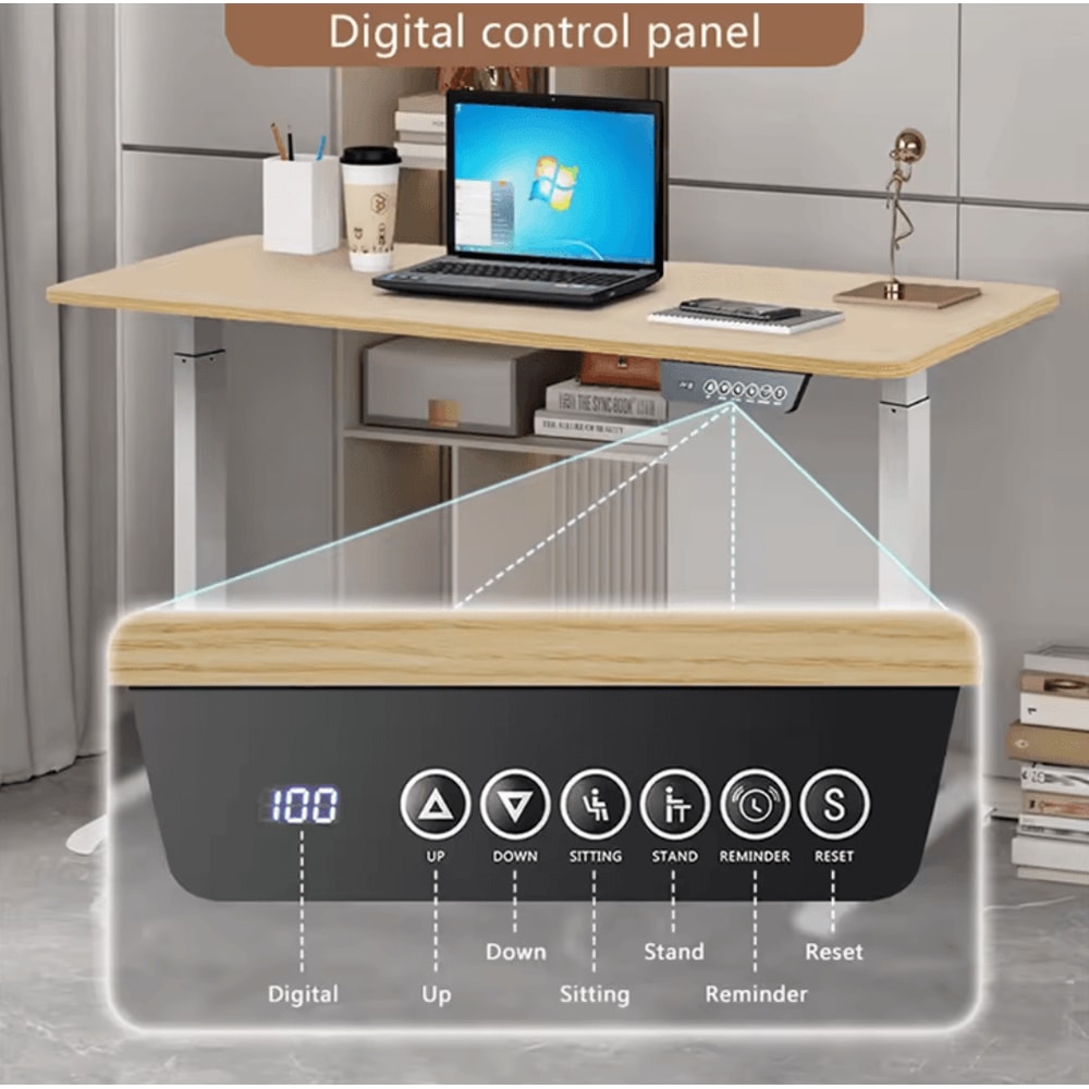 Smart Electric Standing Laptop Desk Height Adjustable Sit Stand Table For Home Office 2