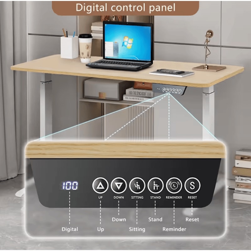 Smart Electric Standing Laptop Desk Height Adjustable Sit Stand Table For Home Office 2