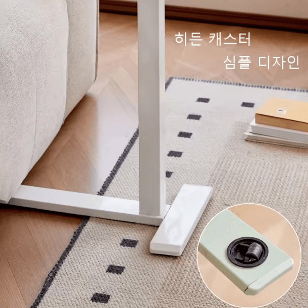 Adjustable Tilt Height Bedside Table With Wheels Mobile Overbed Laptop Desk 3