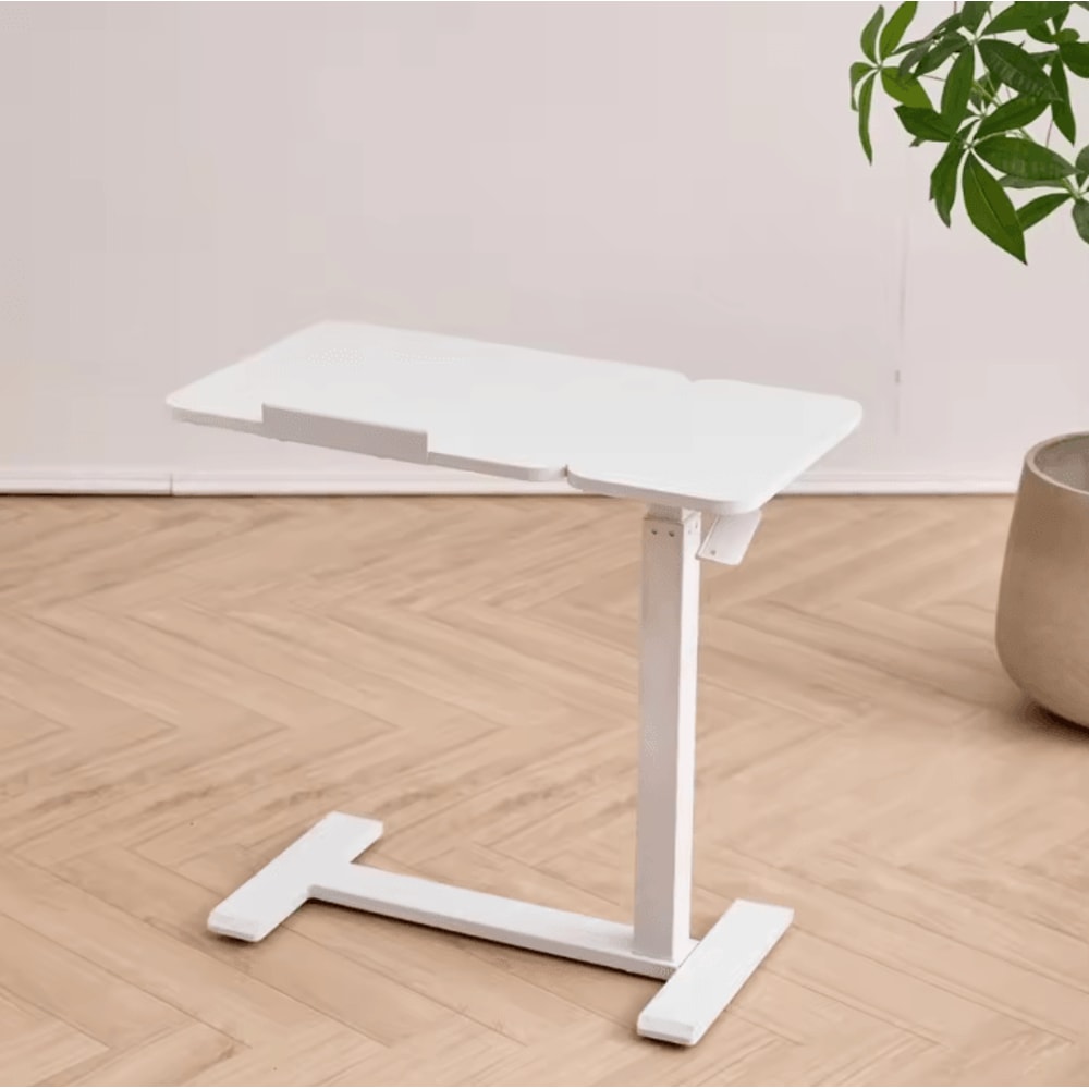 Adjustable Tilt Height Bedside Table With Wheels Mobile Overbed Laptop Desk 5