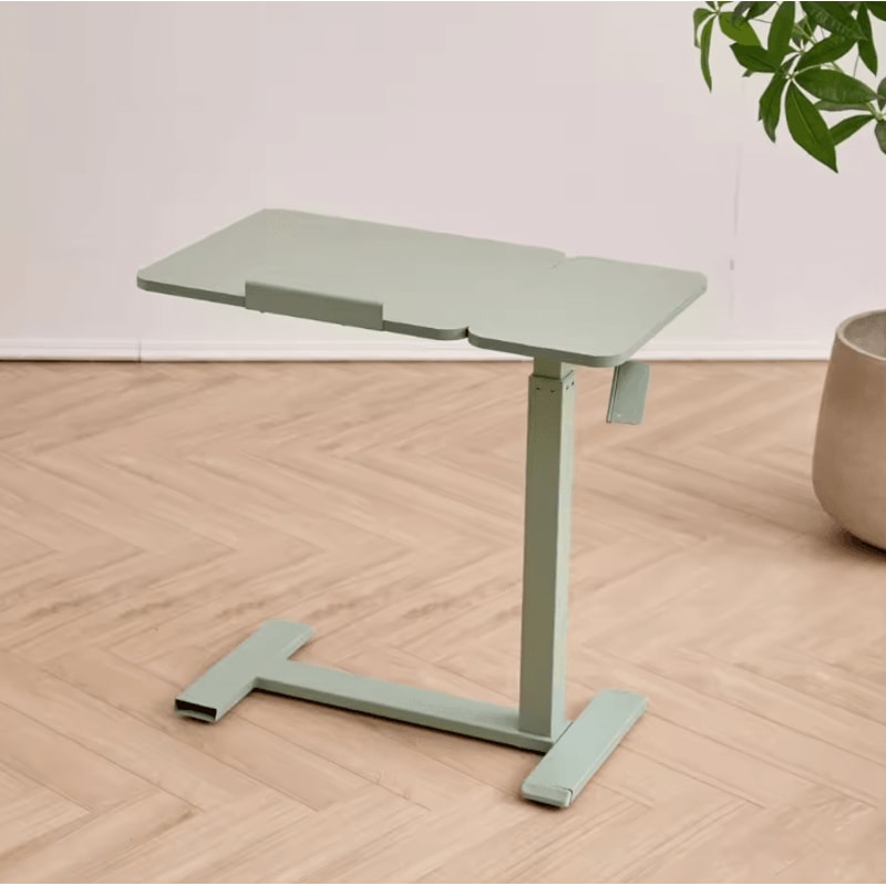 Adjustable Tilt Height Bedside Table With Wheels Mobile Overbed Laptop Desk 7