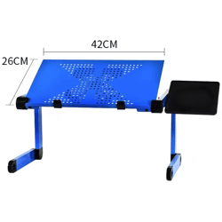 portable folding laptop table adjustable aluminum desk for dormitory and bed use