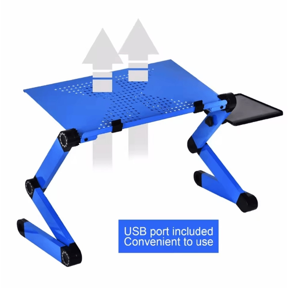 Portable Folding Laptop Table Adjustable Aluminum Desk For Dormitory And Bed Use 1