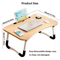 Foldable Laptop Bed Table Portable Lap Desk With Tablet Slot And Cup Holder 4