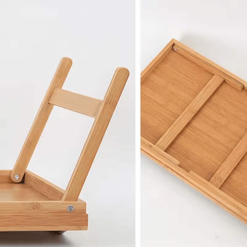 Foldable Bed Tray Table With MultiAngle Laptop Stand Adjustable Tatami Style Desk For Bedroom And B 3