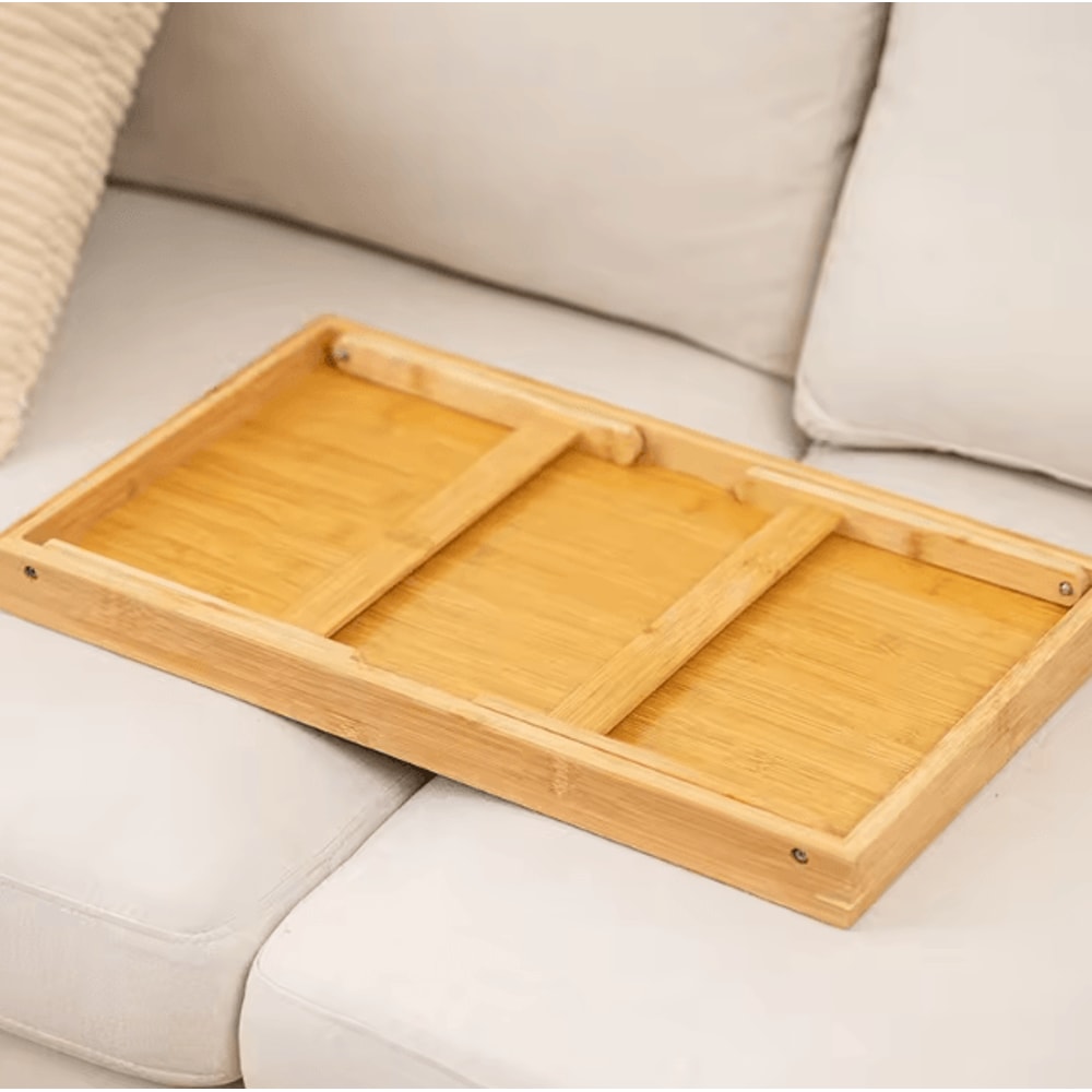Bamboo Folding Bed Tray Table With Portable Lap Desk Design 3