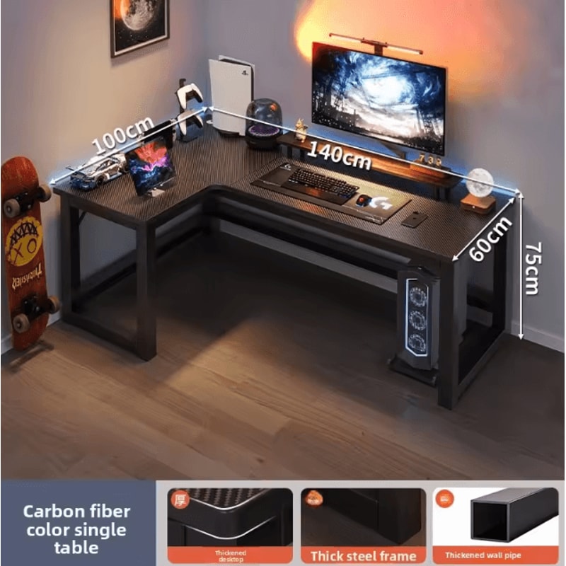 Premium Corner Computer Desk For Home Office Study Gaming Workstation 8