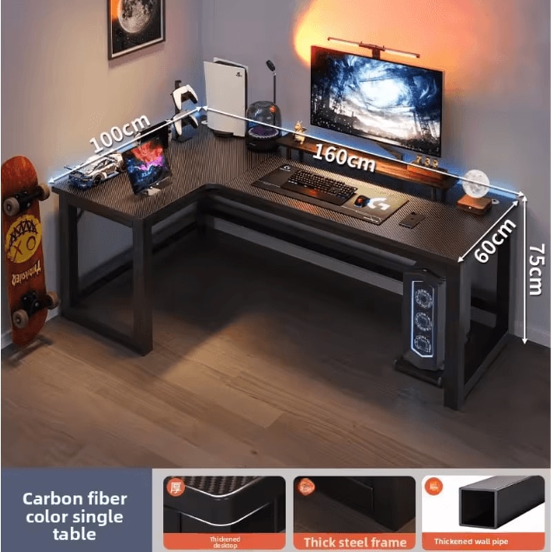 Premium Corner Computer Desk For Home Office Study Gaming Workstation 9
