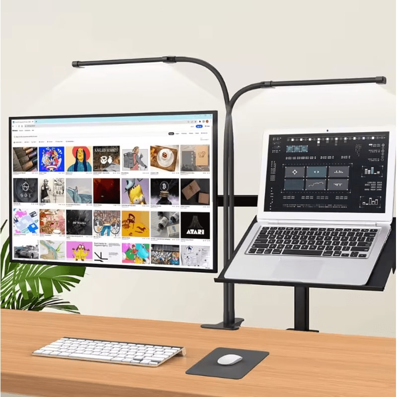 Portable Foldable Clip On LED Desk Lamp With Timer For Study Reading And Office 0