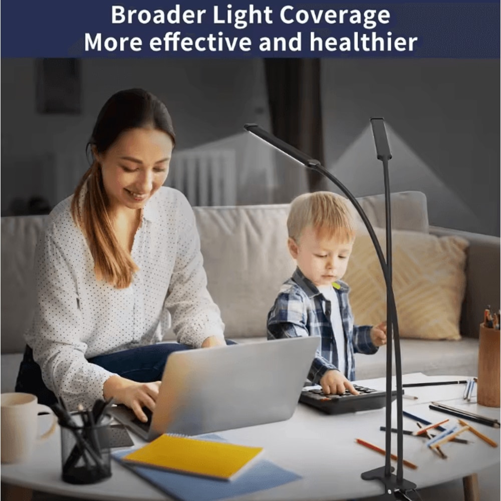 Portable Foldable Clip On LED Desk Lamp With Timer For Study Reading And Office 4