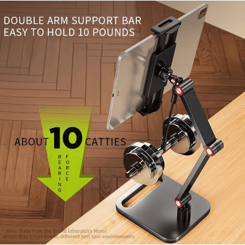 Adjustable Portable Monitor And Tablet Stand With 360 Degree Swivel And Desktop Clamp 2