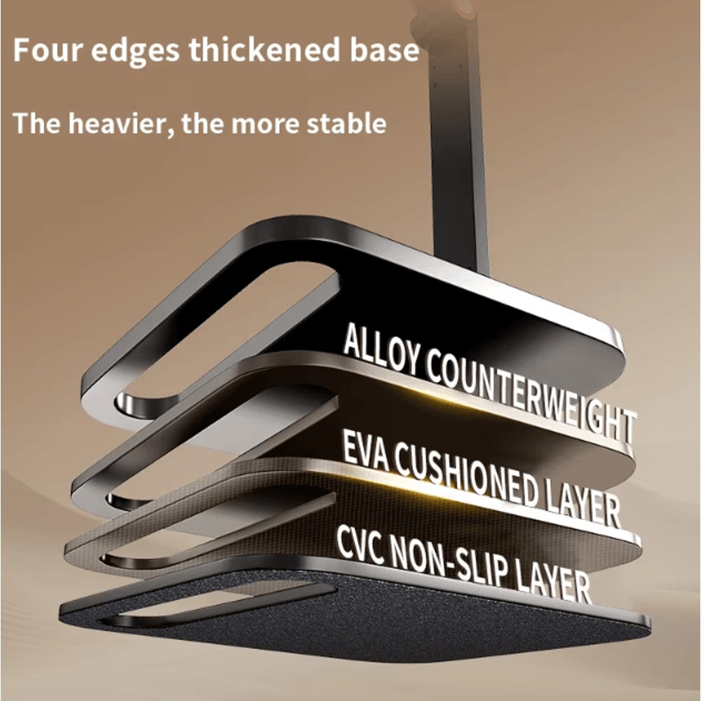 Adjustable Portable Monitor And Tablet Stand With 360 Degree Swivel And Desktop Clamp 3