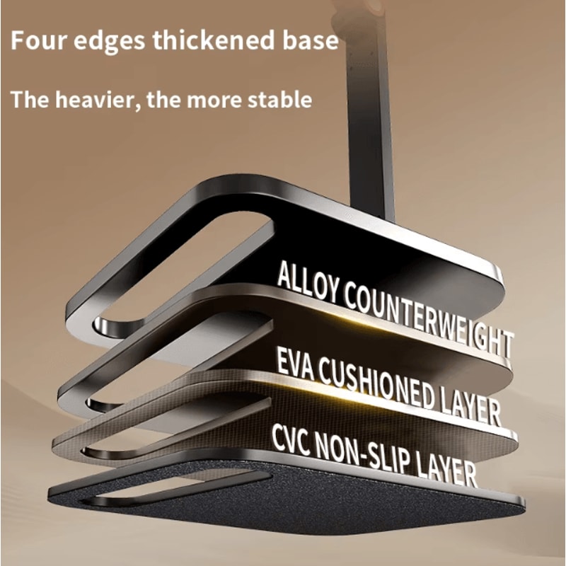 Adjustable Portable Monitor And Tablet Stand With 360 Degree Swivel And Desktop Clamp 3