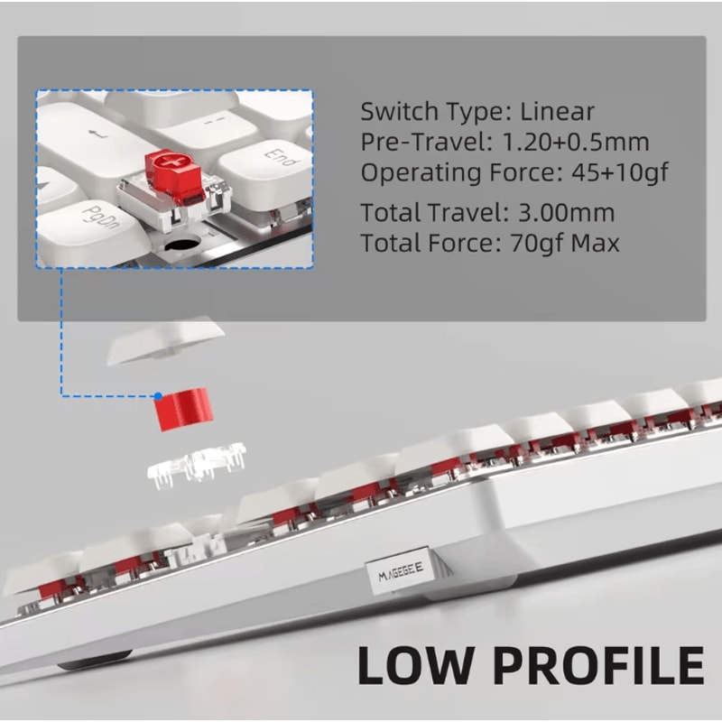 Moon84 Wireless Mechanical Keyboard RGB Triple Mode 24GHz Bluetooth USBC For PC Laptop 3