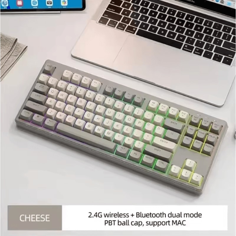 M87 Wireless Dual Mode Bluetooth Keyboard With Rainbow Light RGB And PBT Keycaps 6