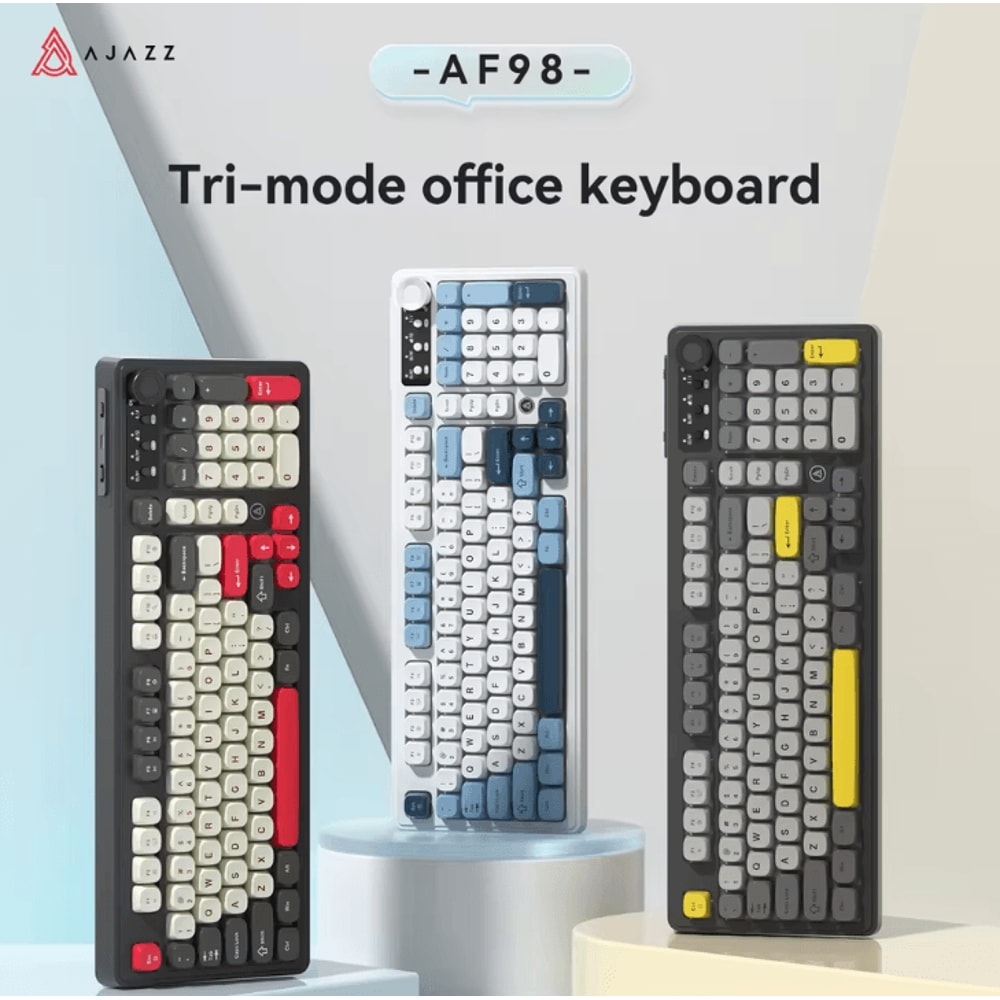 AJAZZ AF98 Wired And Wireless Keyboard With Three Mode RGB And Long Battery Life 0