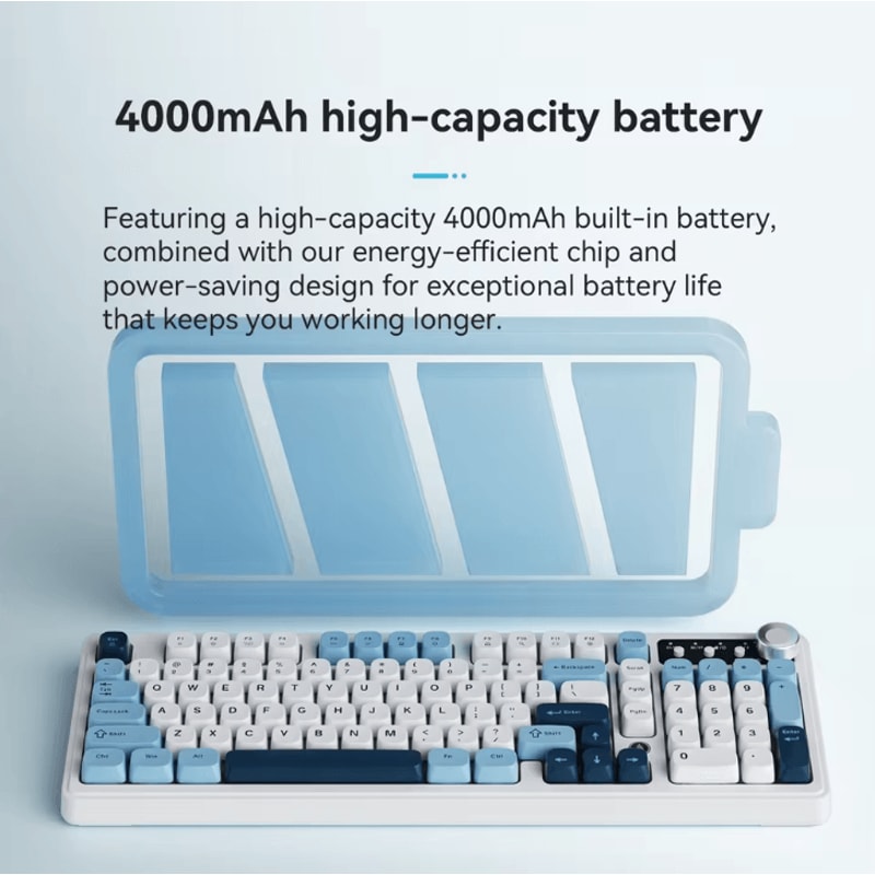 AJAZZ AF98 Wired And Wireless Keyboard With Three Mode RGB And Long Battery Life 1