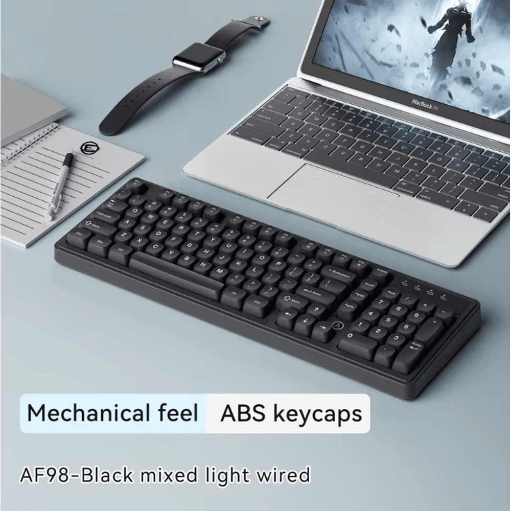 AJAZZ AF98 Wired And Wireless Keyboard With Three Mode RGB And Long Battery Life 5