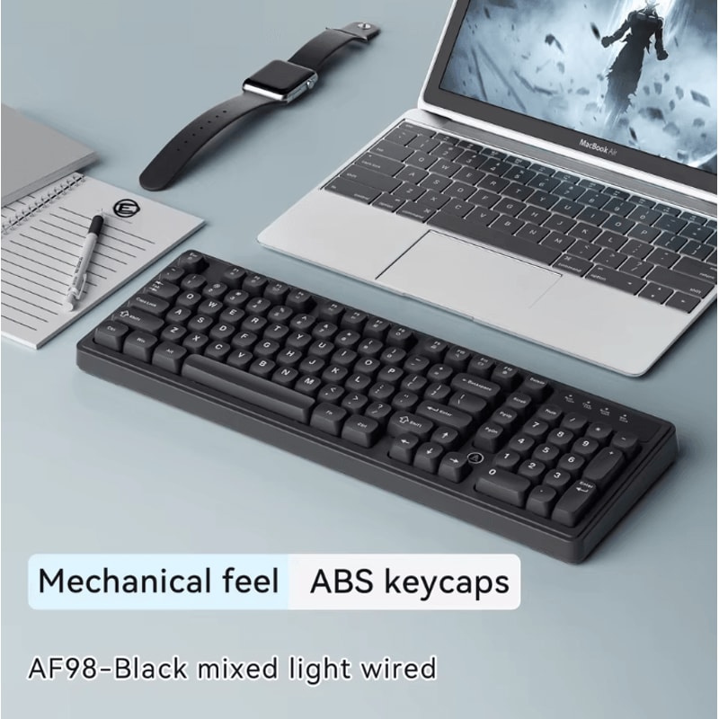 AJAZZ AF98 Wired And Wireless Keyboard With Three Mode RGB And Long Battery Life 5