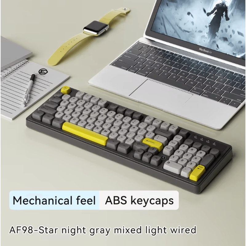 AJAZZ AF98 Wired And Wireless Keyboard With Three Mode RGB And Long Battery Life 7