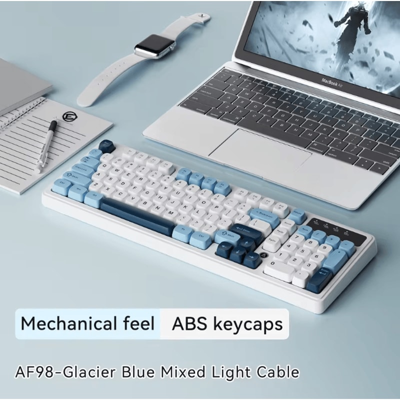 AJAZZ AF98 Wired And Wireless Keyboard With Three Mode RGB And Long Battery Life 8