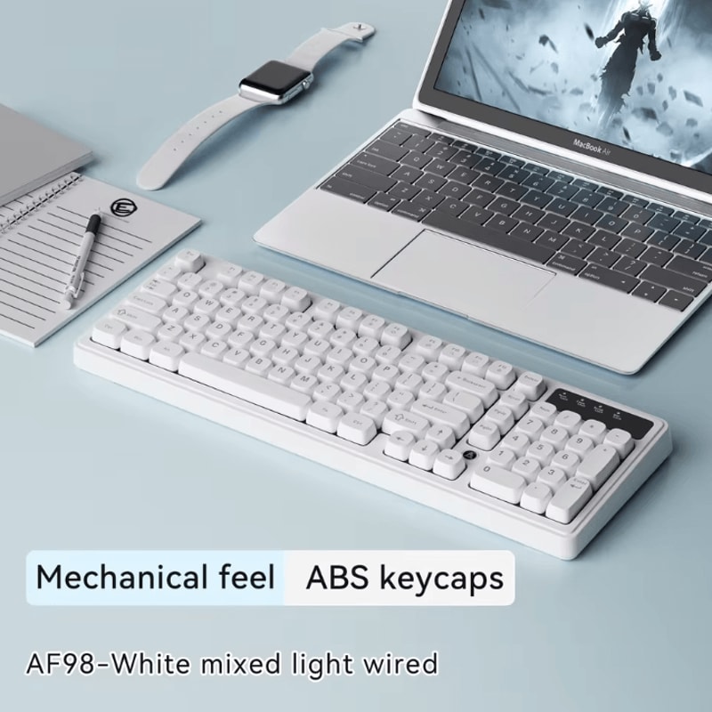 AJAZZ AF98 Wired And Wireless Keyboard With Three Mode RGB And Long Battery Life 6