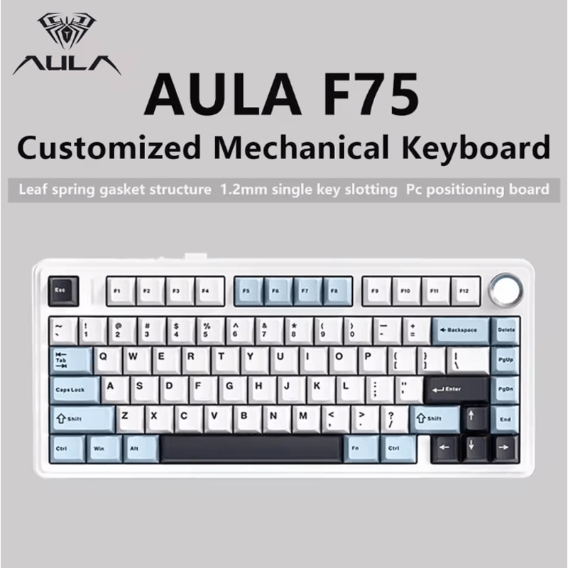 AULA F75 Wireless Mechanical Keyboard With Triple Mode Connection And RGB Lighting 0