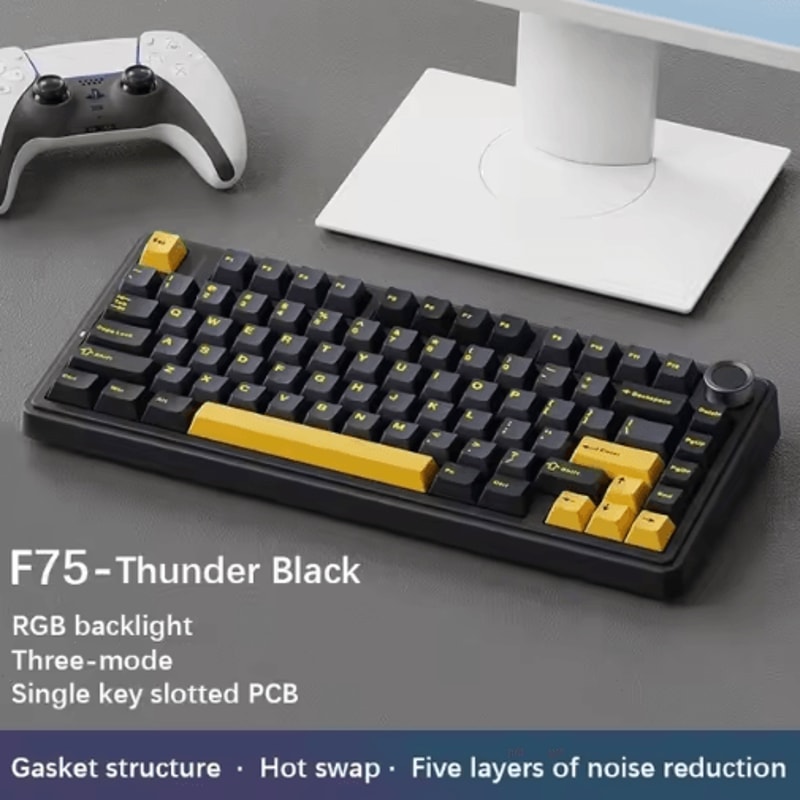 AULA F75 Wireless Mechanical Keyboard With Triple Mode Connection And RGB Lighting 6