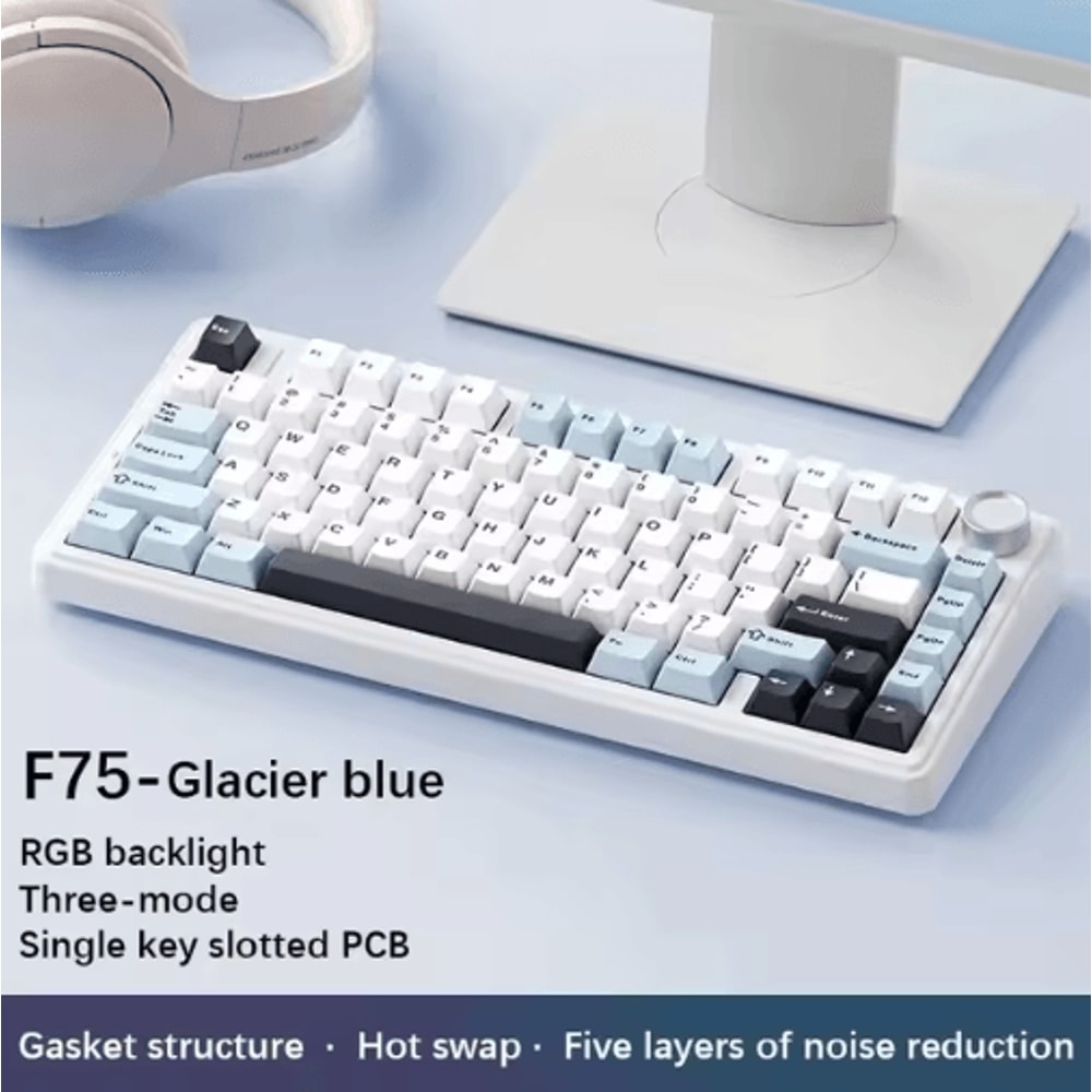 AULA F75 Wireless Mechanical Keyboard With Triple Mode Connection And RGB Lighting 7