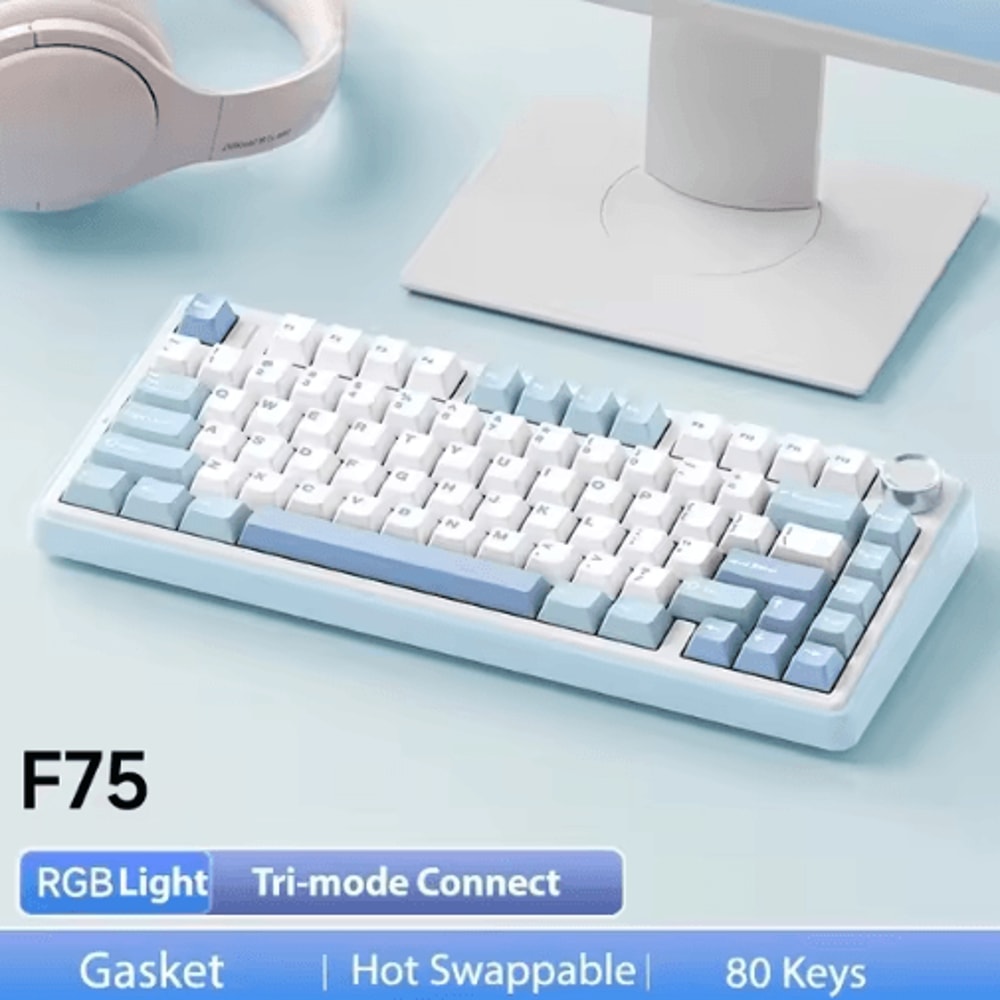 AULA F75 Wireless Mechanical Keyboard With Triple Mode Connection And RGB Lighting 8