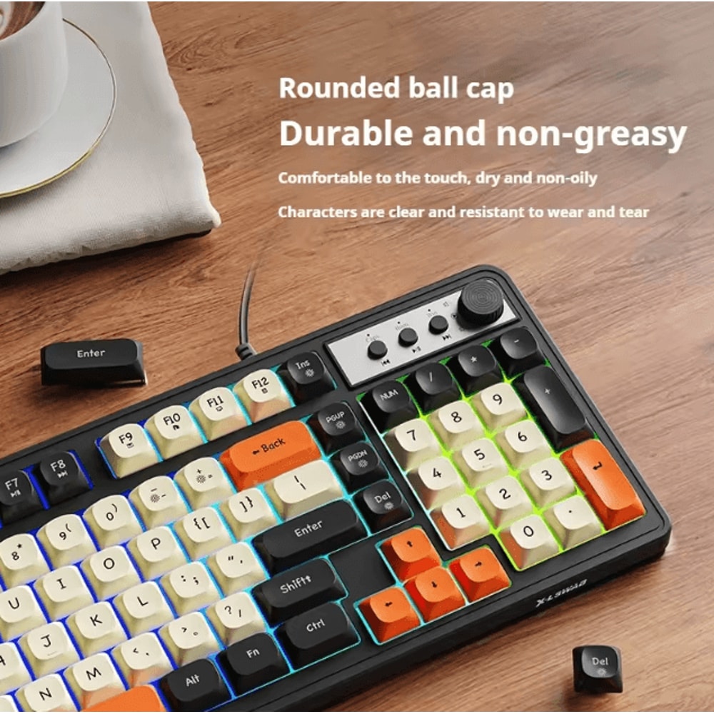 EWEADN G98 Gaming And Office Keyboard With Rainbow Backlit USB Wired Connection 2