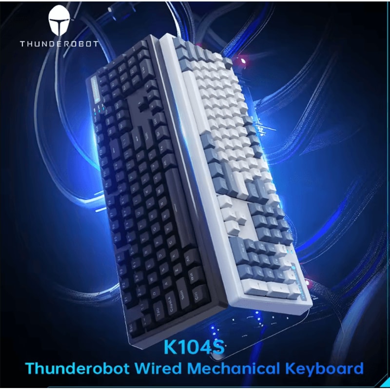 Thunderobot K104S Mechanical Keyboard Full Size Wired Gaming And Office Keyboard 0
