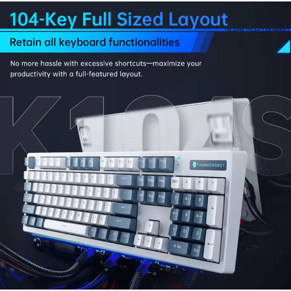 Thunderobot K104S Mechanical Keyboard Full Size Wired Gaming And Office Keyboard 2