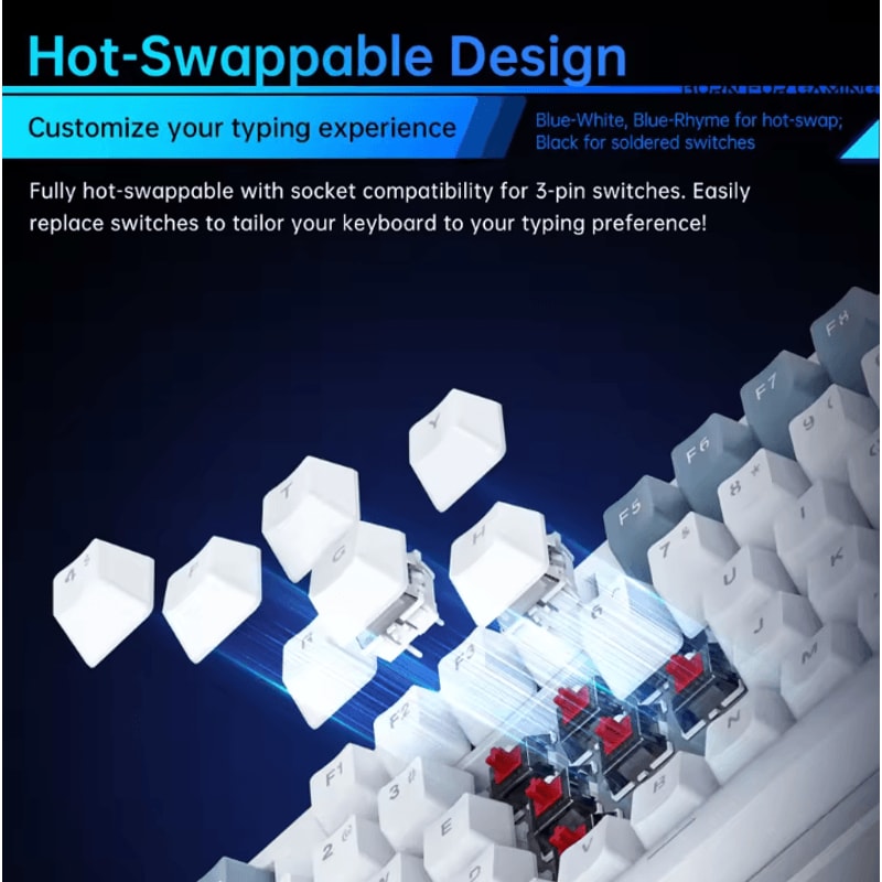 Thunderobot K104S Mechanical Keyboard Full Size Wired Gaming And Office Keyboard 3