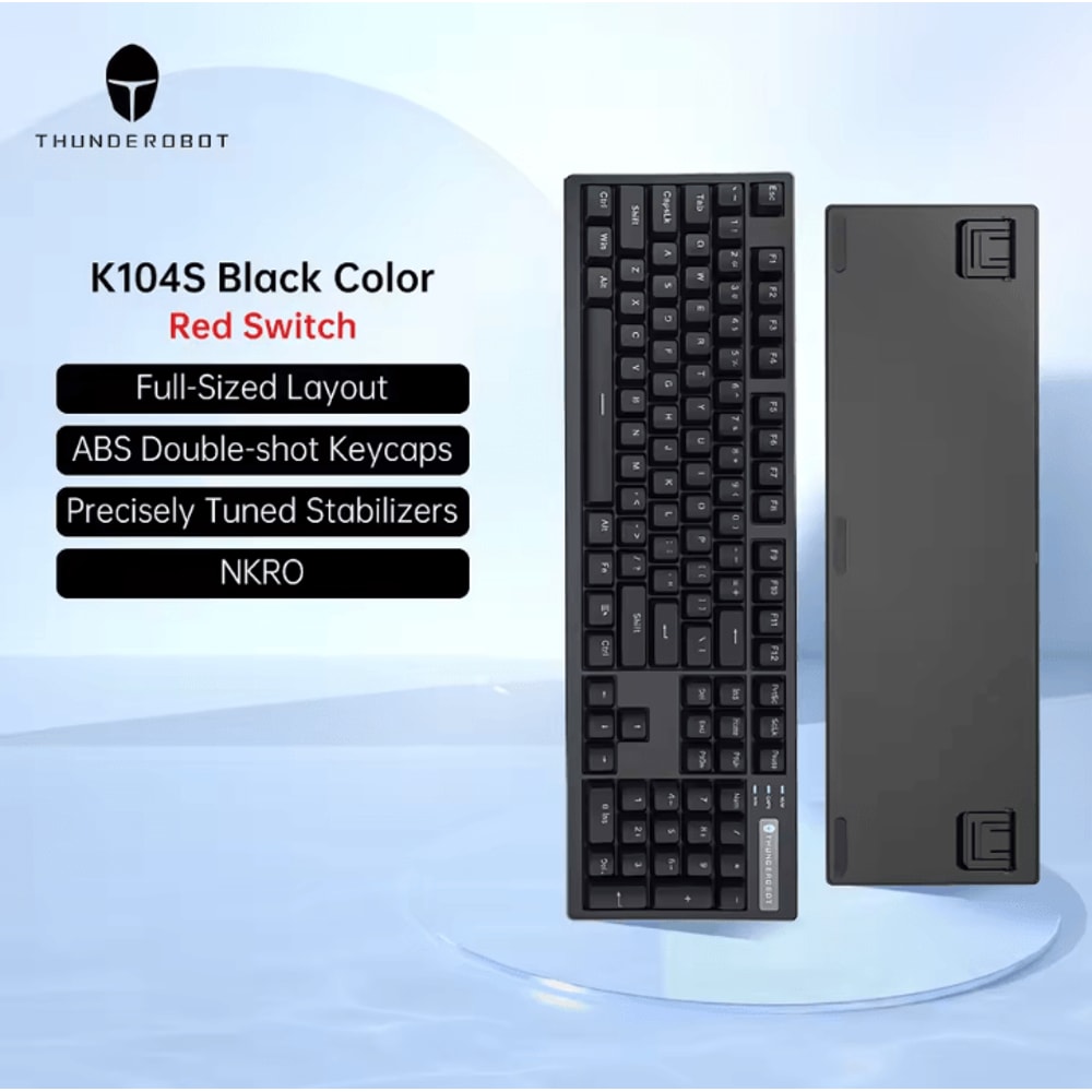 Thunderobot K104S Mechanical Keyboard Full Size Wired Gaming And Office Keyboard 7