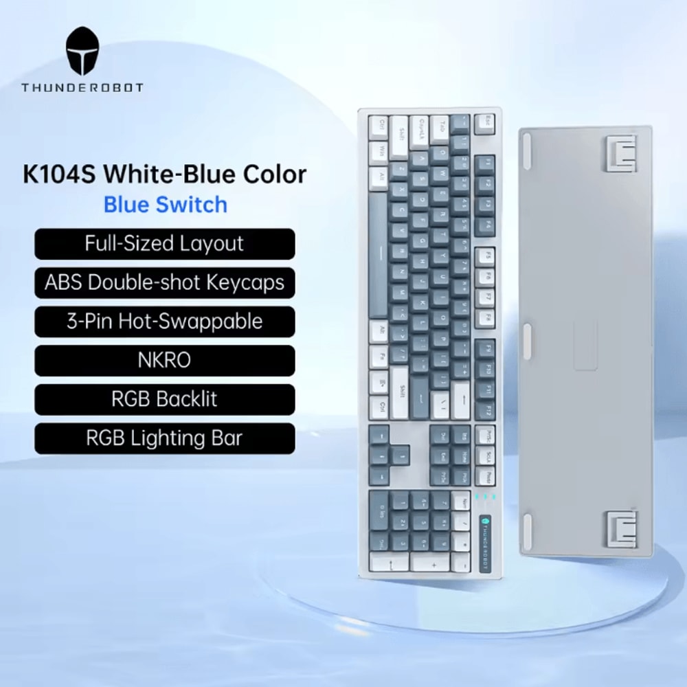 Thunderobot K104S Mechanical Keyboard Full Size Wired Gaming And Office Keyboard 8