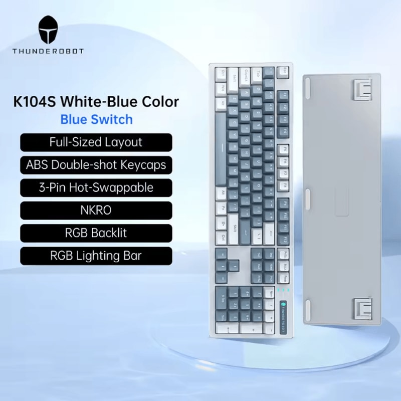 Thunderobot K104S Mechanical Keyboard Full Size Wired Gaming And Office Keyboard 8