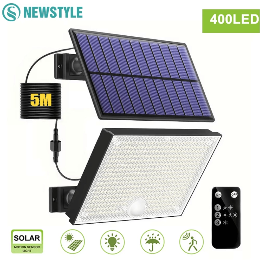 Solar Outdoor Motion Sensor Security Lights With Waterproof Flood Design 0