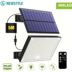 solar outdoor motion sensor security lights with waterproof flood design