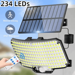 solar outdoor motion sensor led wall lamp super bright waterproof with 3 working modes