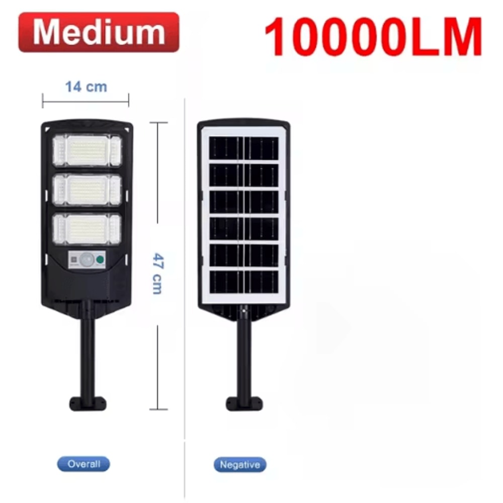 Commercial Solar Street Light 100000LM Outdoor LED Dusk To Dawn Waterproof Security Lamp 6