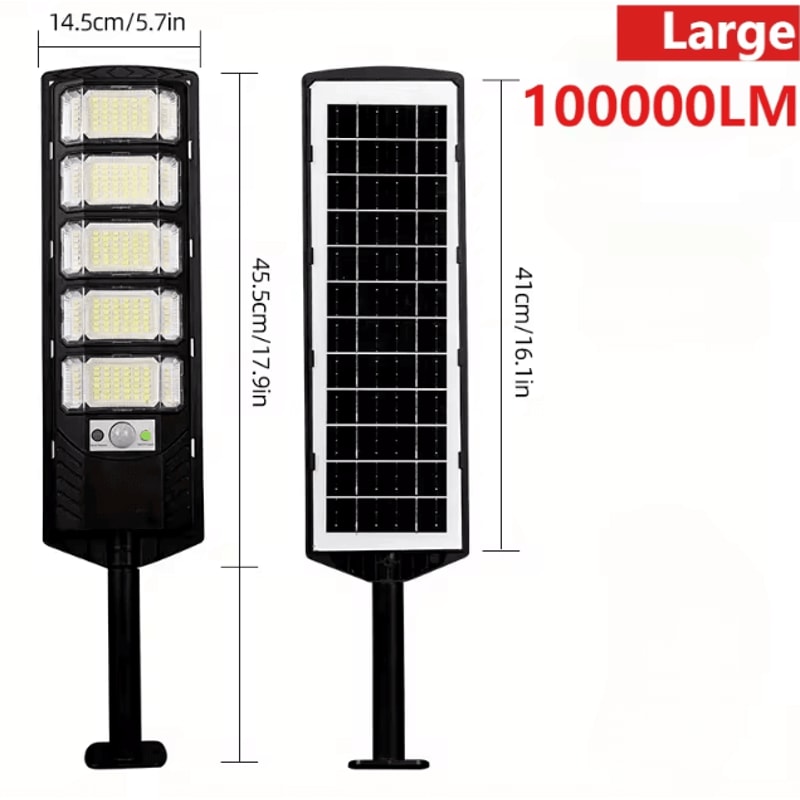 Commercial Solar Street Light 100000LM Outdoor LED Dusk To Dawn Waterproof Security Lamp 7