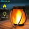 Solar Flickering Flame Lantern Hanging Outdoor With Rope Handle Solar And USB Charging For Garden Y 0