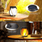 Solar Flickering Flame Lantern Hanging Outdoor With Rope Handle Solar And USB Charging For Garden Y 1