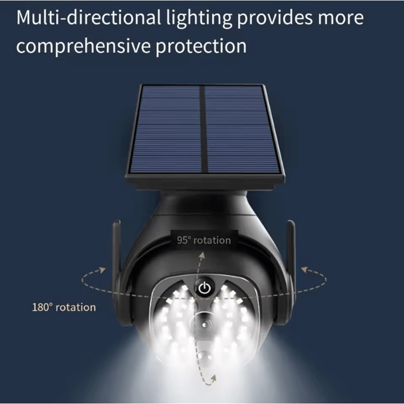 Solar Fake Security Camera Wall Light With Motion Sensor And 3 Lighting Modes IP65 Waterproof Outdo 4