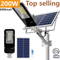 200W Powerful Solar Street Light Outdoor 6000mAh Waterproof Dusk To Dawn Garden Garage Lamp 0