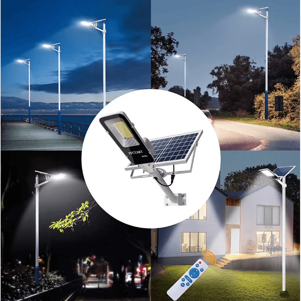 200W Powerful Solar Street Light Outdoor 6000mAh Waterproof Dusk To Dawn Garden Garage Lamp 3