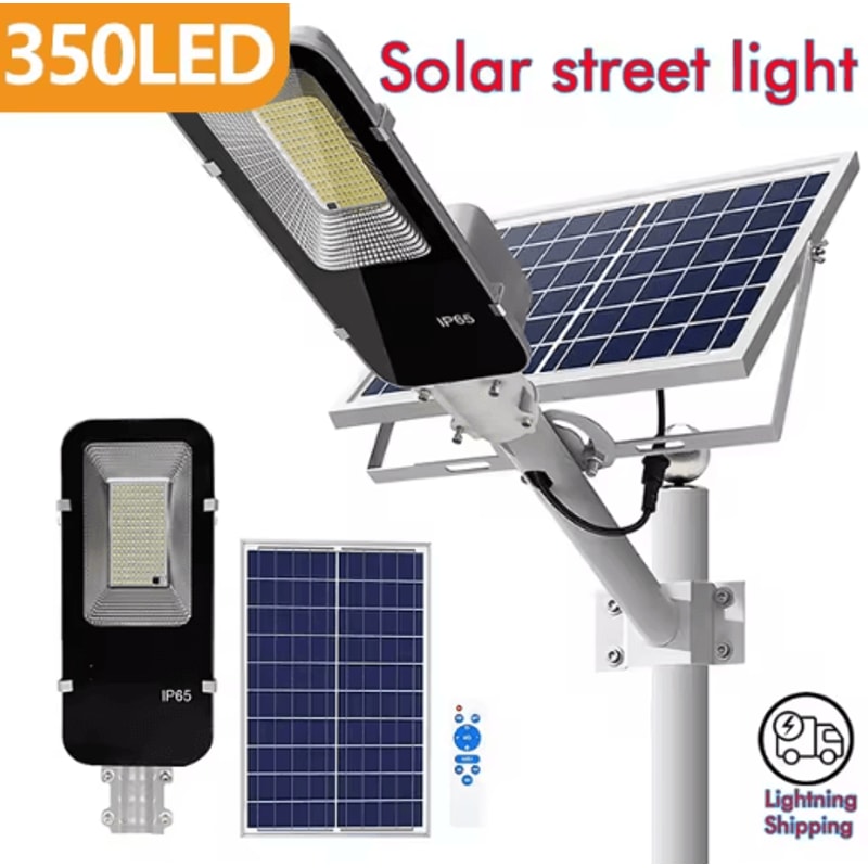 200W Powerful Solar Street Light Outdoor 6000mAh Waterproof Dusk To Dawn Garden Garage Lamp 7