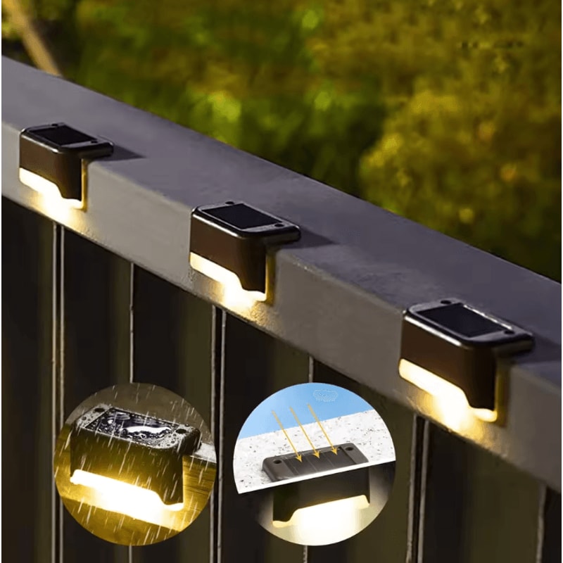 Solar LED Outdoor Garden Lights Deck Lamp Step Lamp Waterproof Solar Step Light Patio Decor 0