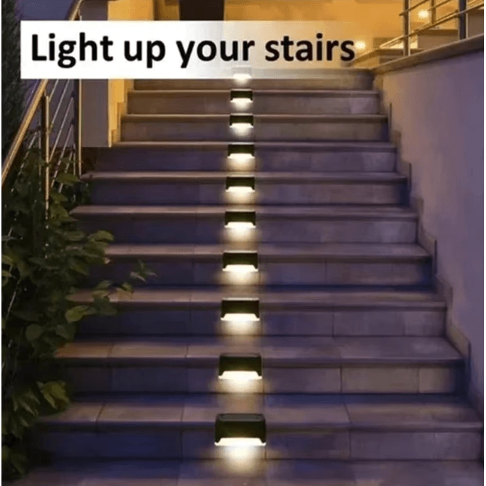 Solar LED Outdoor Garden Lights Deck Lamp Step Lamp Waterproof Solar Step Light Patio Decor 2